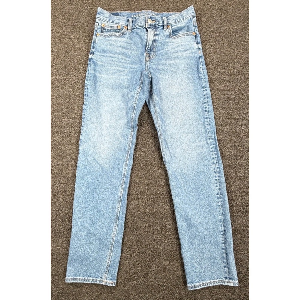 American Eagle Womens Stretch HW Straight Jeans 2R Medium Wash